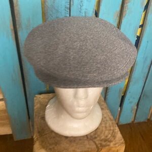 Vintage Union made flat cap size medium light gray made in USA